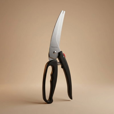Excellent Houseware Stainless Steel Chicken Scissors, 25 cm - Black product image 1