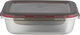 علبة تخزين ستانلس استيل الصحاح، 22x16x7 سم، غطاء بلاستيك، قفل - فضي أسود شفاف product image 1