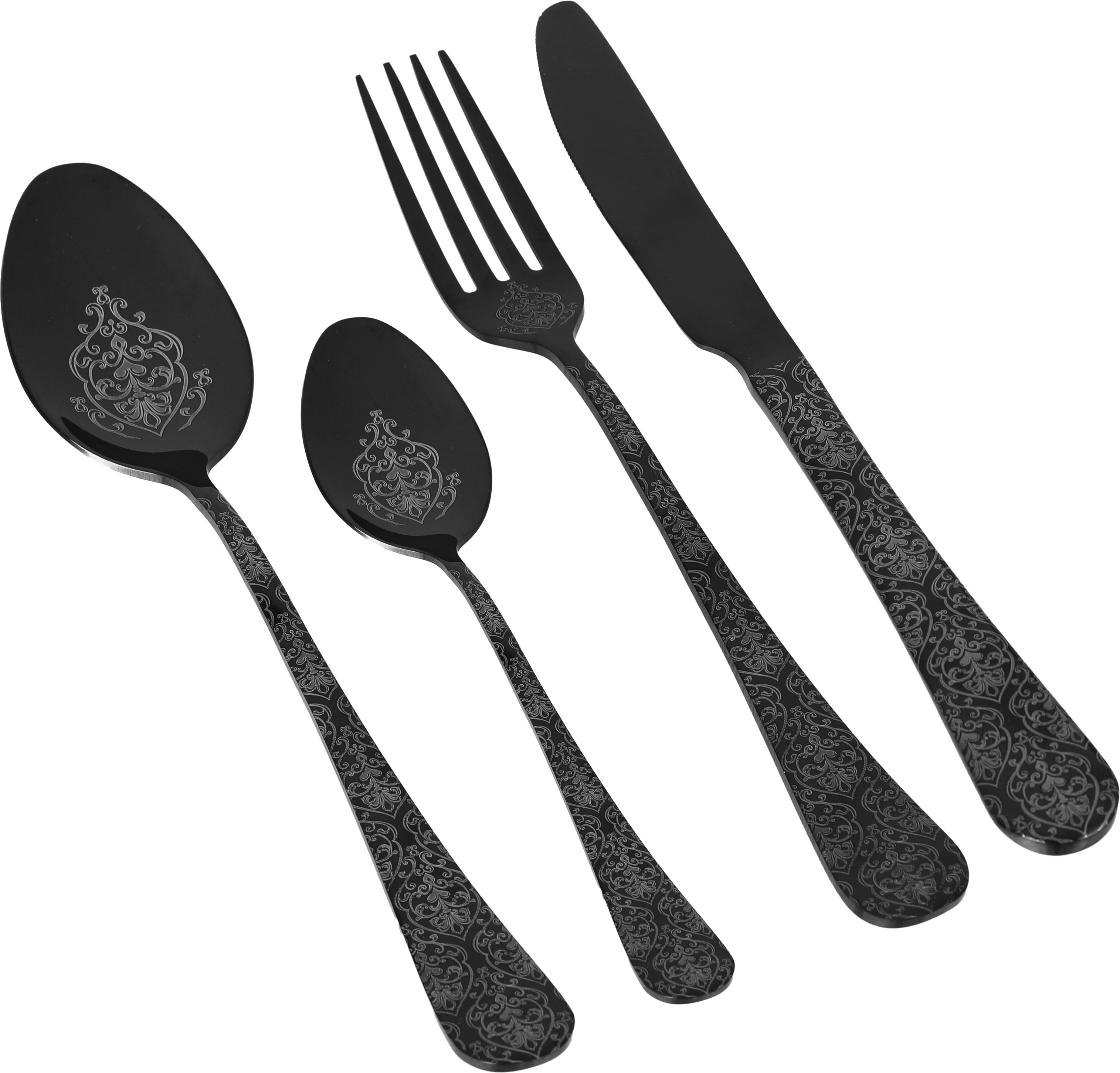 طقم ملاعق أستيل السيف غاليري، 24 قطعة، منقوش - فضي product image 1