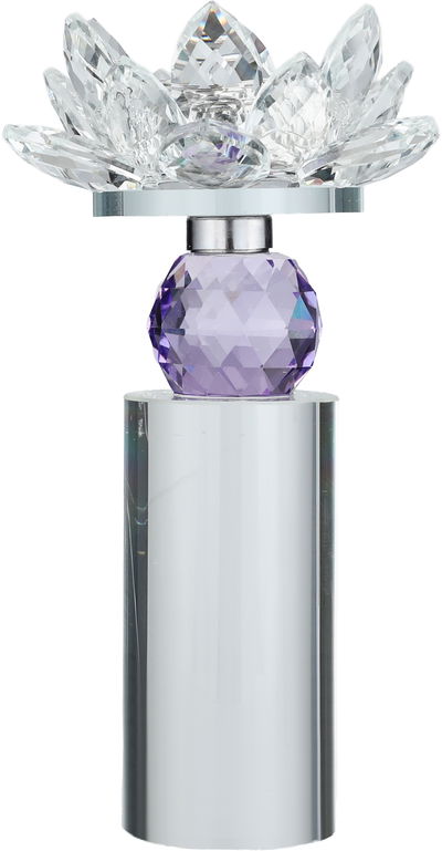 مبخرة زجاج السيف غاليري، قاعدة كرة، 10x10x19 سم - شفاف موف product image 2