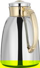 Al Saif Gallery Yatooq thermos, 1 liter, golden handle, thermal glass inner container, steel outer shell - silver product image 3