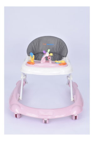 مشاية اطفال فان مومونت، قابلة للتعديل، مزودة بألعاب - ابيض وردي product image 2