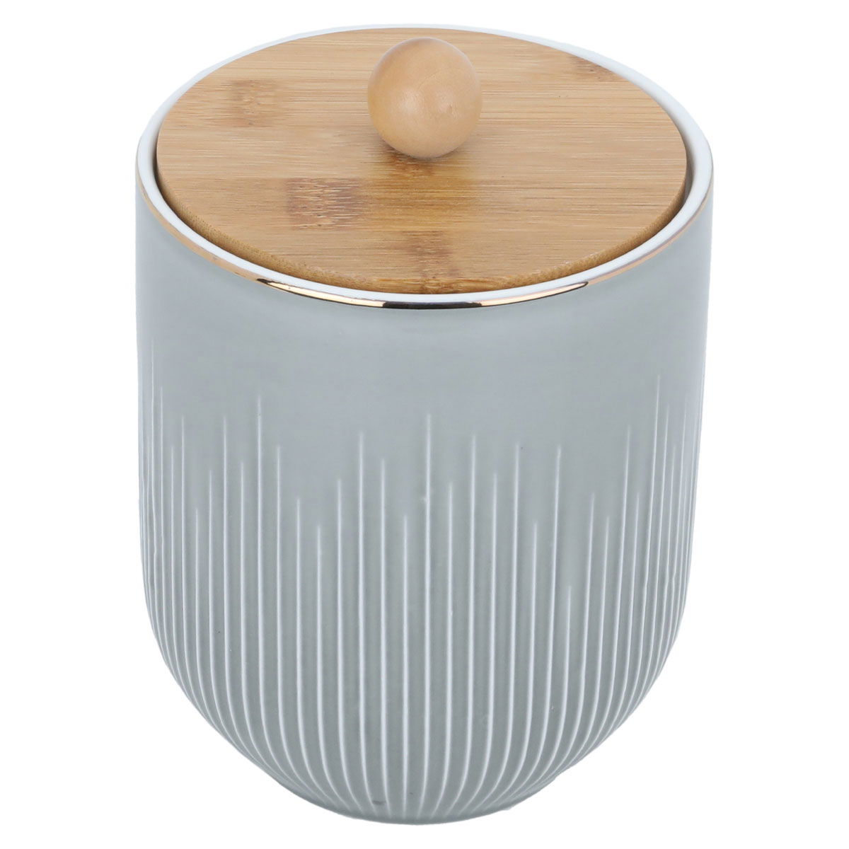 Al Saif Gallery porcelain box, with wooden lid - gray product image 2