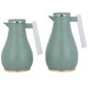 Al Saif Gallery Karam thermos set, 1/0.65 liter, Islamic pattern, thermal glass inner shell, plastic outer shell - green product image 4
