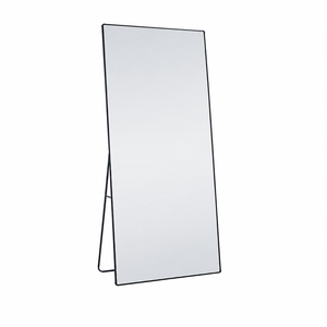 مراية ستاند زجاج، 180×80 سم، ستاند معدن - اسود product image 2