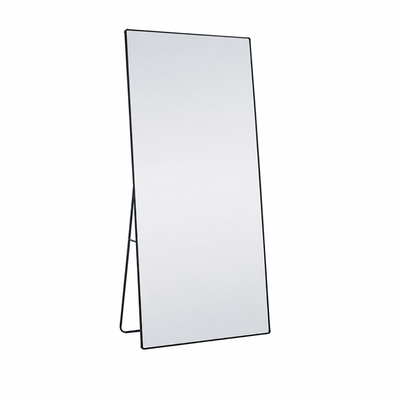 مراية ستاند زجاج، 180×80 سم، ستاند معدن - اسود product image 2