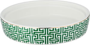 تمرية بغطاء بورسلان ون مور، 14x14x9.5 سم، دائري - أبيض أخضر product image 2