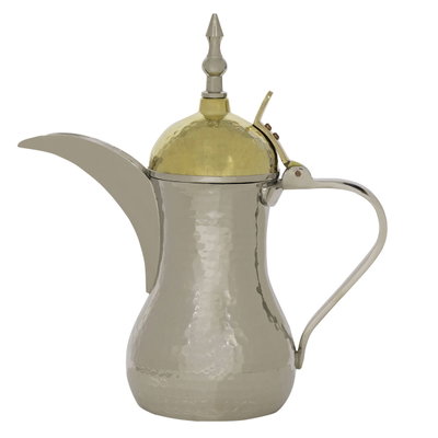 Al Saif Gallery Nickel Dallah, 28 cm - Gold Silver product image 2