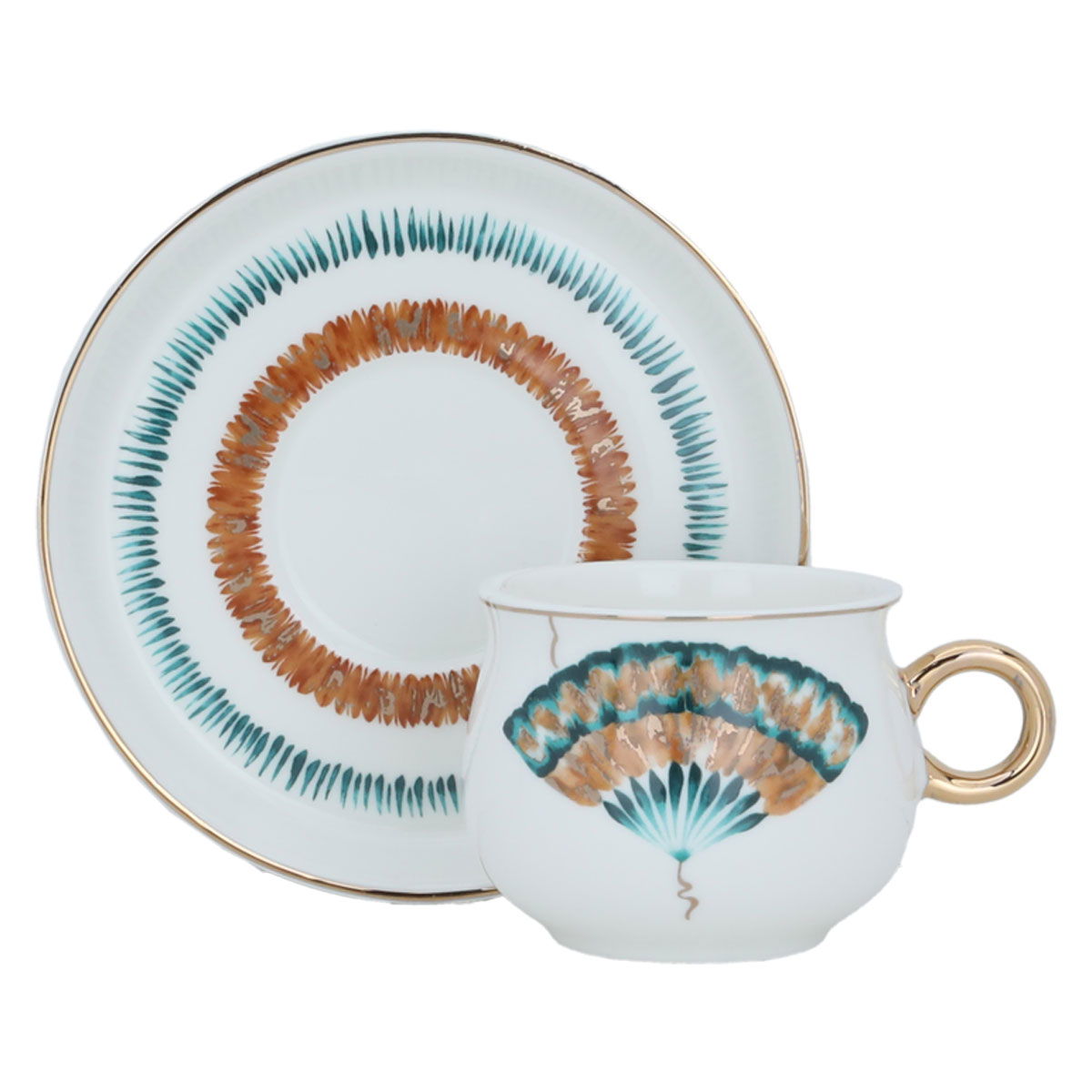 Al Saif Gallery porcelain coffee cup set, 12 pieces - white product image