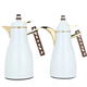 Alsaif Gallery Falwah Thermos Set, 2 Pieces, 1/1 Liter, Glass inner container, Stainless Steel Body - Pearl product image 1