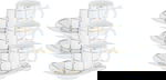 طقم فناجين قهوة تركي مع الصحون بورسلان السيف غاليري، 12 قطعة - أبيض رمادي product image 1