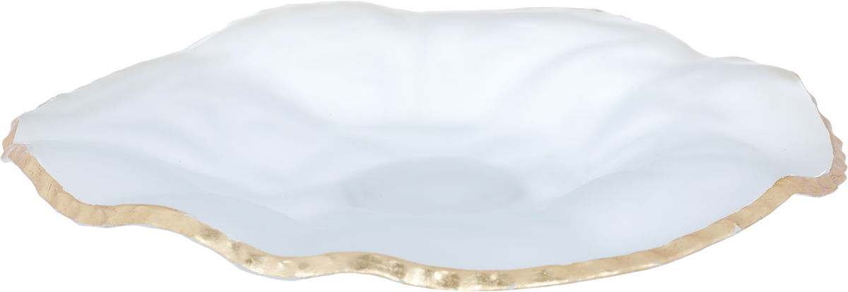 Al Saif Gallery Glass Dessert Dish, 27 X 27 X 4 Cm - Clear Gold product image 1