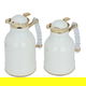 Al Saif Gallery unique thermos set, two pieces, 1 liter, thermal glass inner container, steel outer shell - beige product image 2