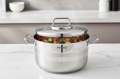 Korkmaz Steel Astra 2 Pot, 21 x 36 cm - Silver product image 2