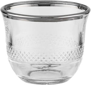 طقم فناجين قهوة سعودية زجاج السيف غاليري، 60 مل، 6 قطع - شفاف product image 2