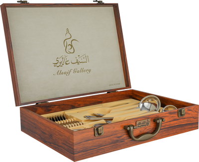 طقم شنطة ملاعق ستانلس استيل السيف غاليري، 72 قطعة - فضي ذهبي product image 3