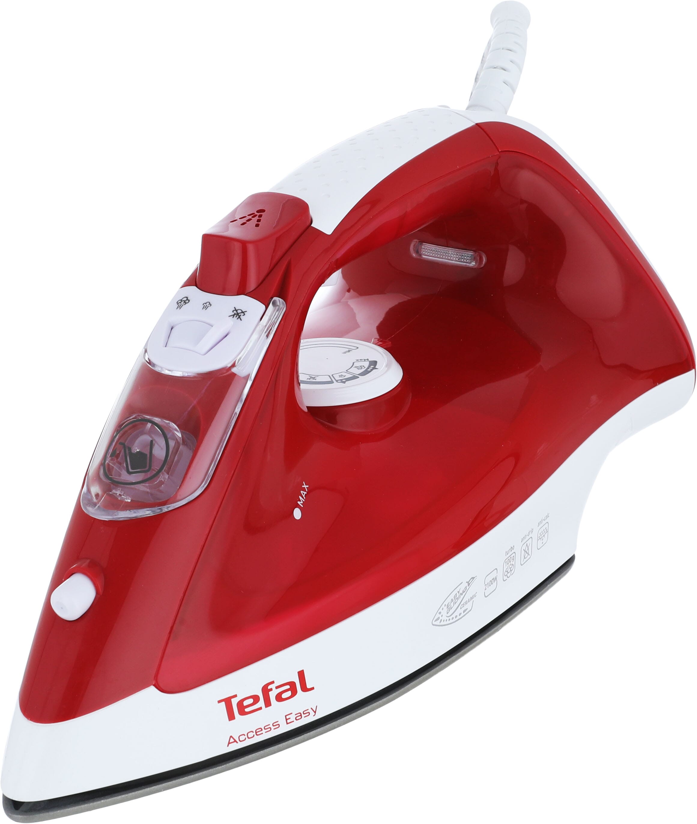 Tefal Steam Iron, 2100 Watt, Ceramic Soleplate - Red product image