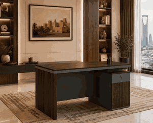 مكتب إداري مودرن خشب MDF، 75×160×70 سم - بني غامق product image 2