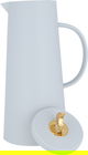 Al Saif Gallery Royal 8 thermos crescent lid, 1 liter, glass inner container, plastic outer shell - light gray product image 4