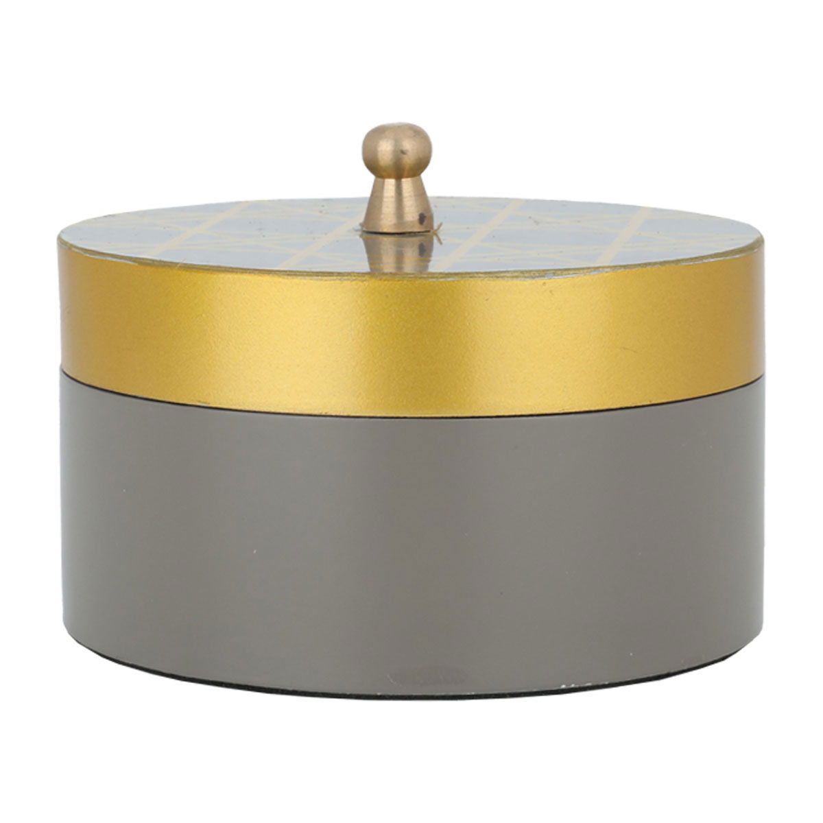 تمرية خشبي السيف غاليري، دائري، غطاء ذهبي - رمادي product image 1