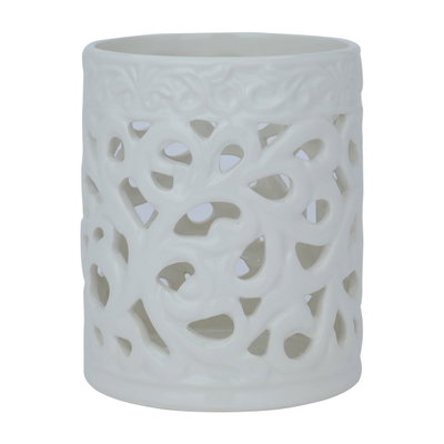 Al Saif Gallery porcelain spice jar set, perforated - white and gold product image 5