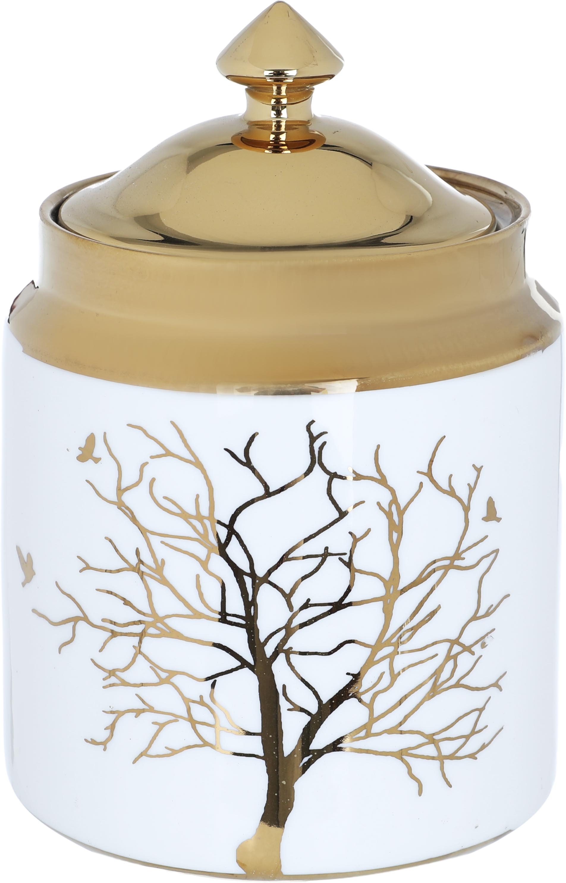 Al Saif Gallery porcelain spice box set, wooded, with golden stand, 8 pieces - white product image 3