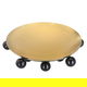 Al Saif Gallery Black Steel Serving Stand with Ball Legs, 29 x 29 x 8 cm, Round - Gold product image 2