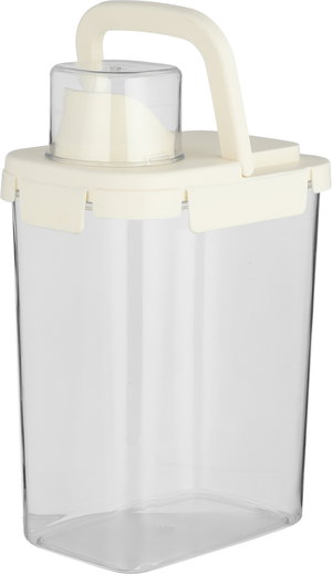 Al Saif Gallery Plastic Box, Lid, 16X11X20 Cm - Cream  Clear product image 2