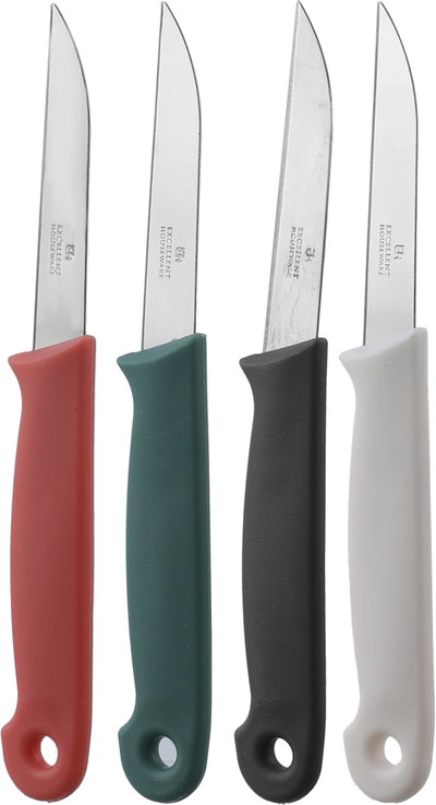 EXCELLENT HOUSEWARE Stainless Steel Knife Set, 16 cm, 4 Pieces - Multicolor product image 2
