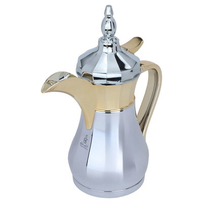 Alsaif Gallery Sulaiman Thermos, 0.50 L, Steel Inner Container, Steel Outer Body - Silver Gold product image 3