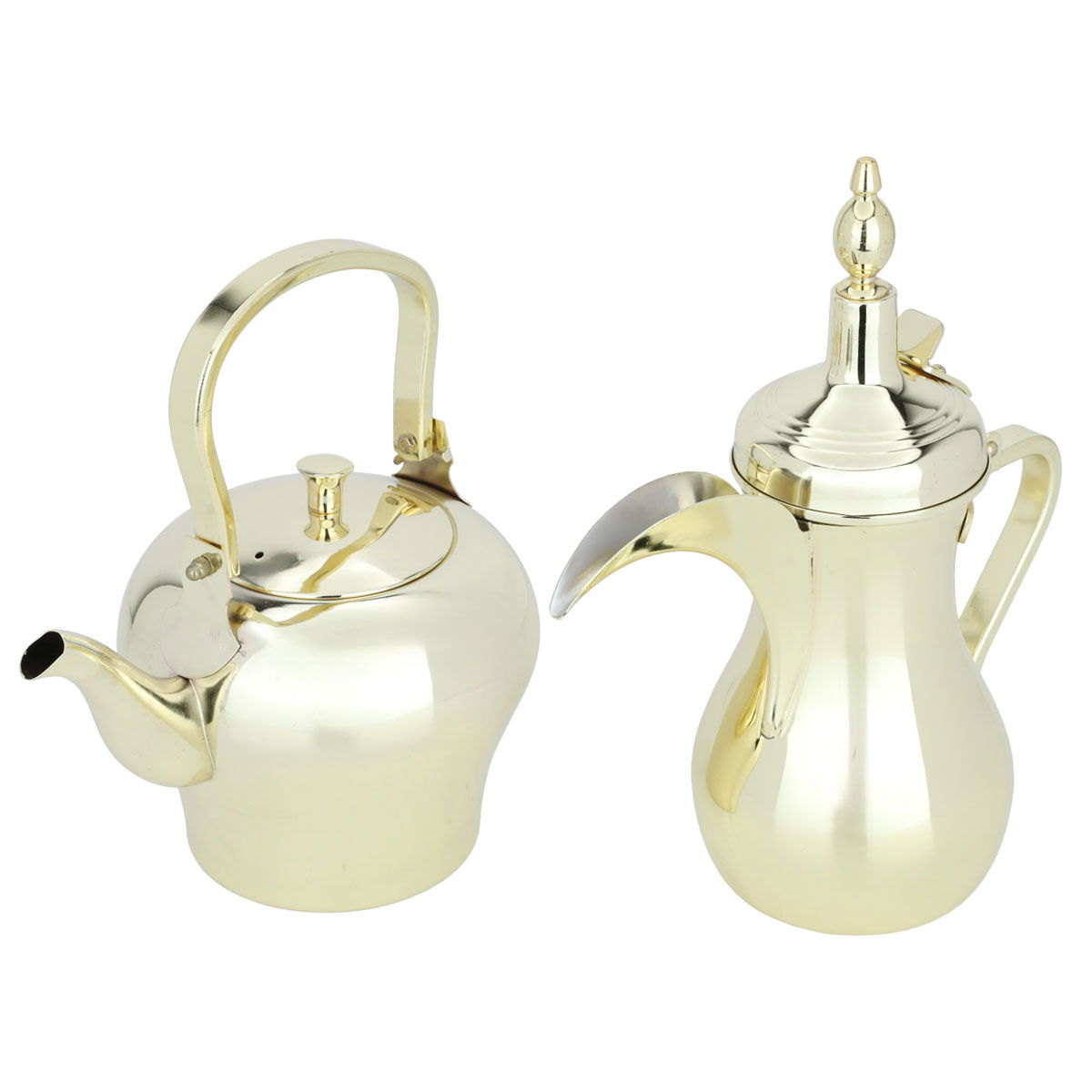Tuwaiq Dallah Set for Coffee and Teapot Steel, 2/1.2 Liter, 2 Pieces - Gold product image 2