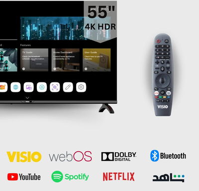 تلفزيون سمارت بدون اطار فيسيو، 55 بوصة، 4K LED، رسيفر داخلي، ريموت ماجيك، نظام Web OS، 55VSSU3webOS - اسود product image 3