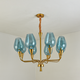 ثريا مودرن نحاس السيف غاليري، 8 لمبات، 72x37x27 سم - ذهبي product image 2