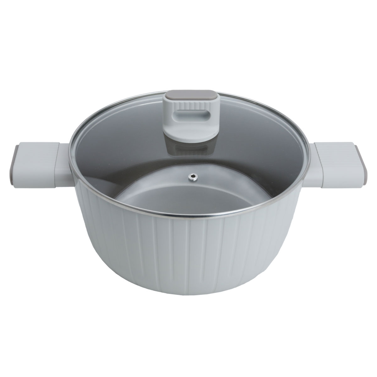 طقم قدور المونيوم بغطاء زجاج روبوست، 7 قطع - بيج product image 3
