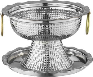 Steel date tray, Al Saif Gallery, 17x17x17 cm - Silver Gold product image 2