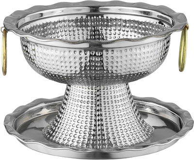 Steel date tray, Al Saif Gallery, 17x17x17 cm - Silver Gold product image 2