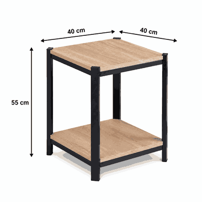طقم طاولات خشب MDF و معدن، 7 قطع - اسود بني product image 4