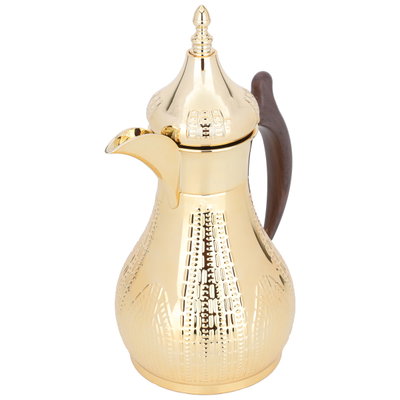 Al Saif Gallery Haila Thermos, 1 liter, steel inner case, steel outer case - gold product image 2