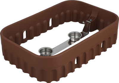 سخان طعام فخارالسيف غاليري، 40x24x12 سم، مستطيل، غطاء زجاج، قاعدة فخار - بني product image 4