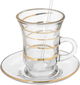 طقم تقديم فناجين قهوة وبيالات شاي زجاج السيف غاليري، 50 قطعة - شفاف product image 5