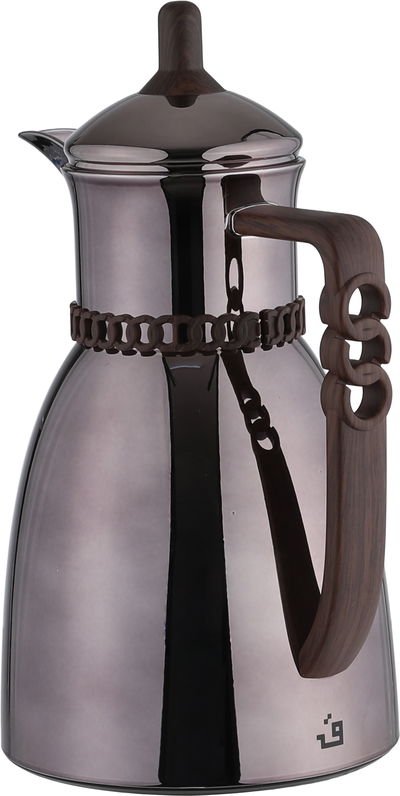 طقم ترامس بيان السيف غاليري، 0.7 / 1 لتر، 2 قطعة، حافظة داخلية زجاج حراري، يد خشبي- بني لامع product image 7