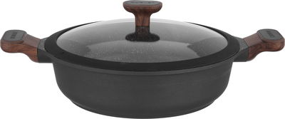 طقم قدور جرانيت وألمنيوم بغطاء زجاج روبوست، 9 قطع - أسود product image 7