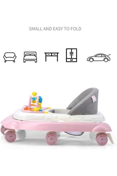 مشاية اطفال فان مومونت، قابلة للطي، مزودة بألعاب وزر موسيقى - اخضر product image 7