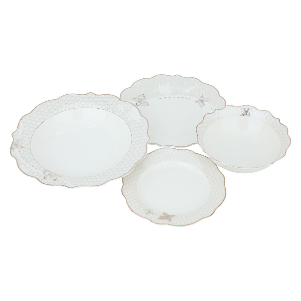 طقم سفرة بورسلان السيف غاليري، 166 - قطع أبيض product image 4
