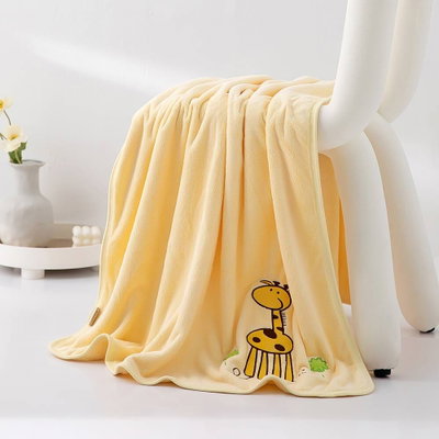 منشفة اطفال كورال فليس ريفي، 140×80 سم - اصفر product image 1