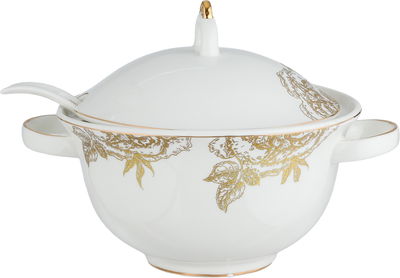 طقم سفرة بورسلان زجاج السيف غاليري، 61 قطعة، منقوش - ابيض شفاف product image 3