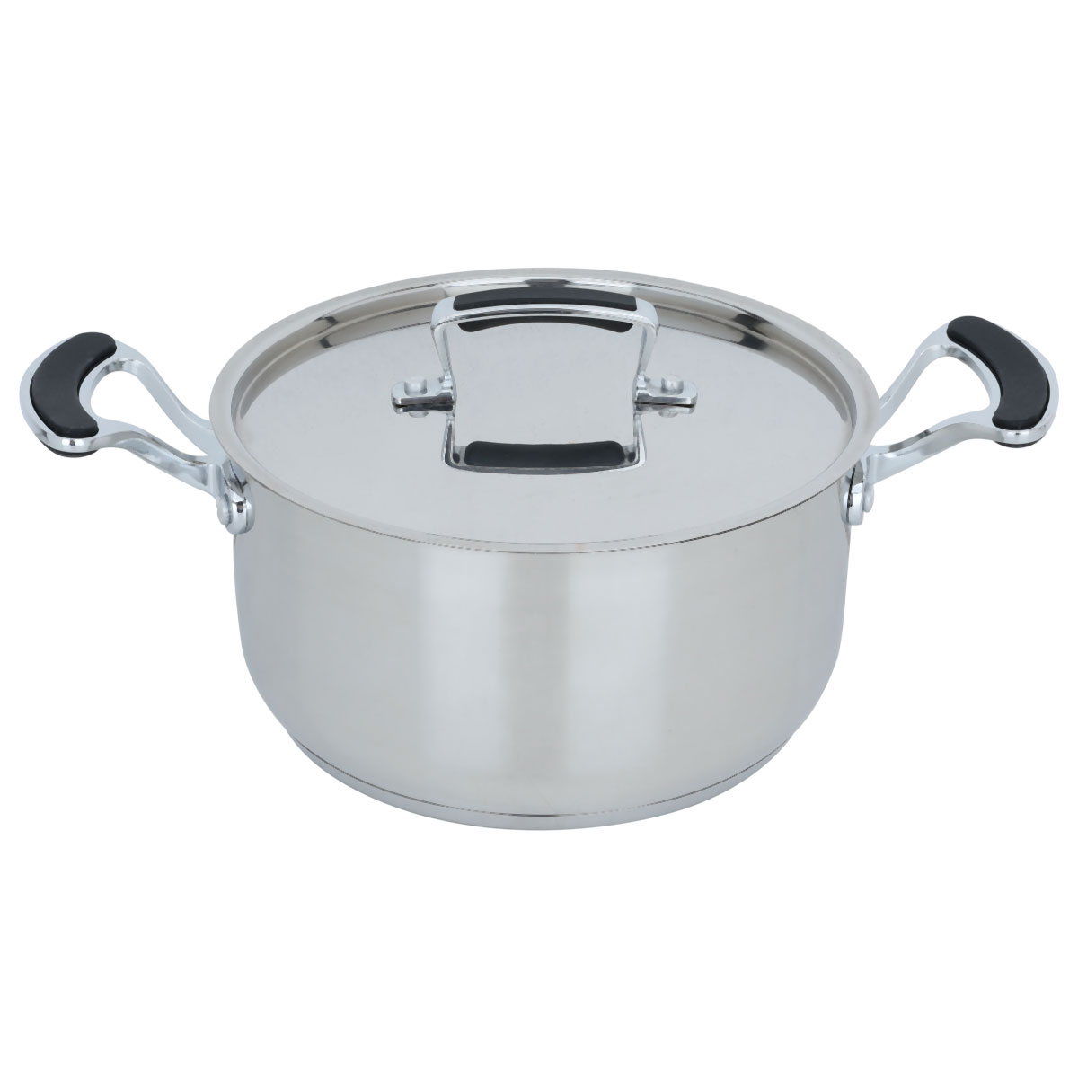Rocky Steel Cookware Set, 10 Pieces, Silicone Handle - Silver product image 2