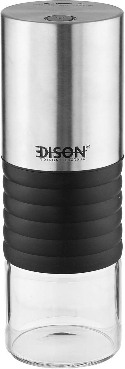 Edison Glass Coffee Grinder, 6.46 Watt, 175 ml, MG731D1 - Silver product image 1