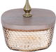Al Saif Gallery glass yogurt set, 4 pieces, wooden tofir, lid - brown product image 3