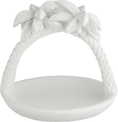 شيالة تقديم جبس السيف غاليري، 16.5x16.5x15 سم، دائري، مسكة يد - أبيض product image 1